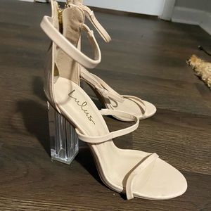 Lulus Nude Heel with Clear Heel - Size 7